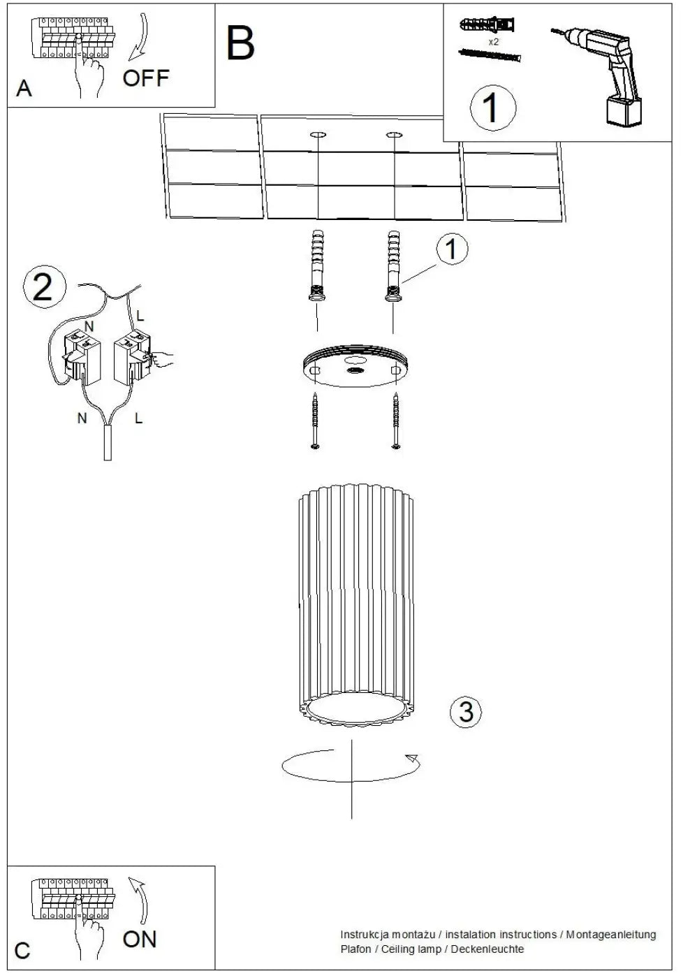 Luminaire plafonnier ivar rouge ochra led 4000k avec abat-jour modernes rainurés pour un design expressif et confort d’utilisation