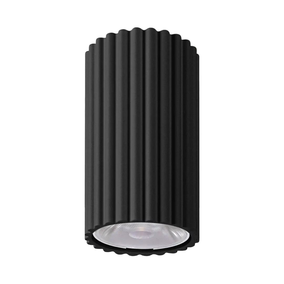 Luminaire plafonnier ivar noir led 3000k avec abat-jour modernes rainurés et design expressif pour confort d’utilisation