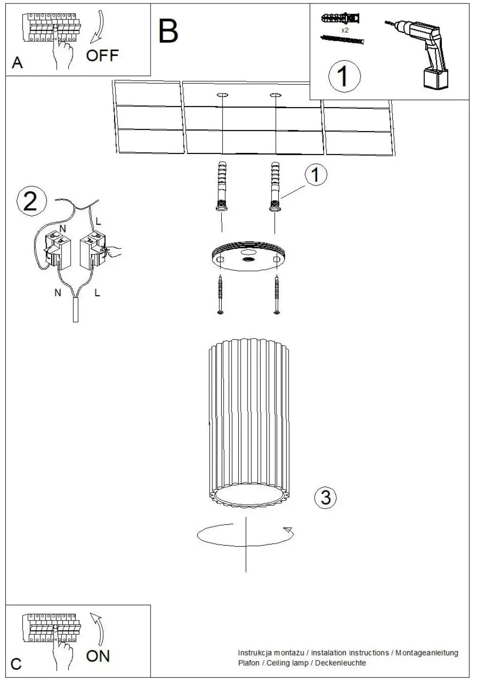 Luminaire plafonnier ivar vert olive avec abat-jour modernes rainurés cylindrique et base évasée pour confort d’utilisation