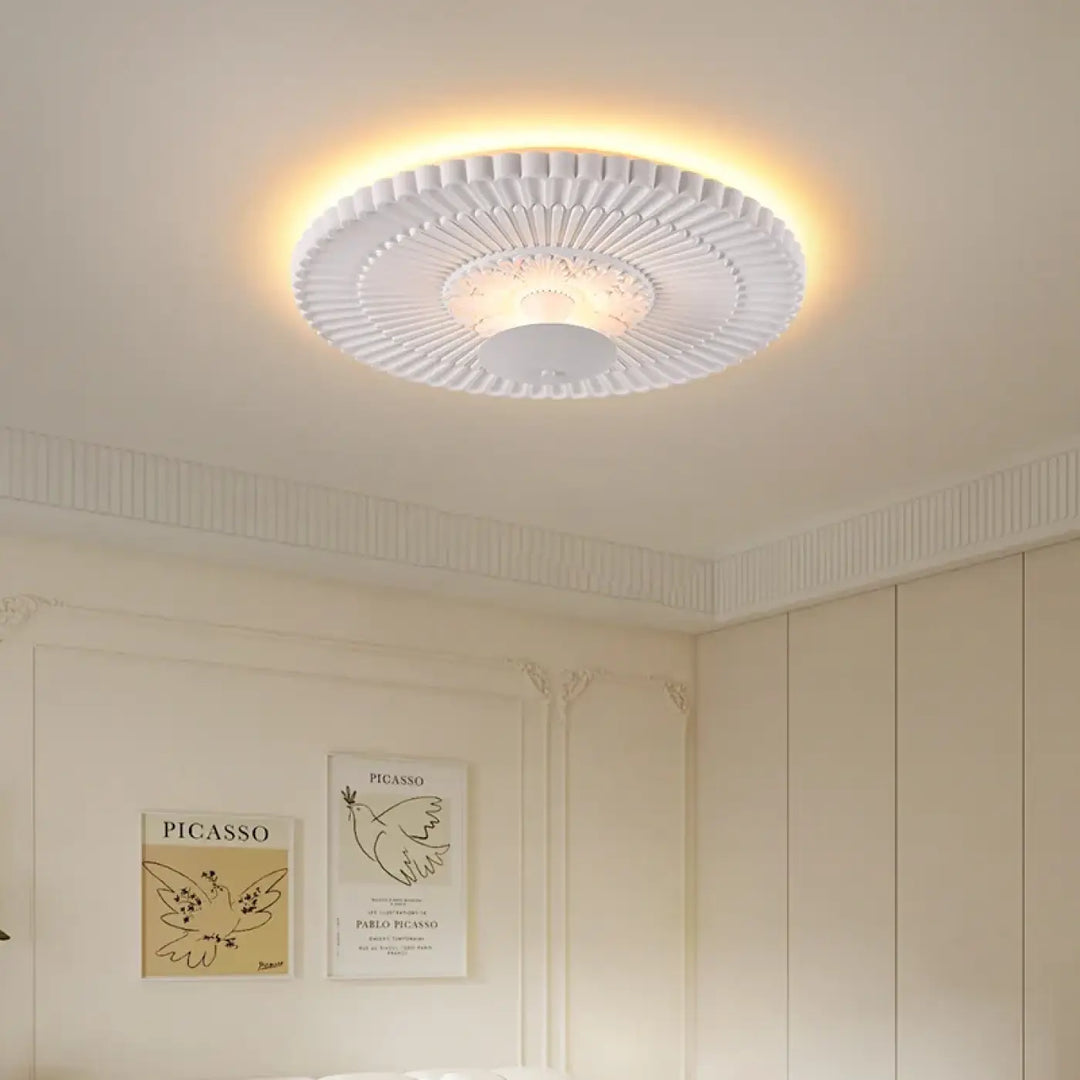 Plafonnier décoratif blanc style classique élégant décor élégant