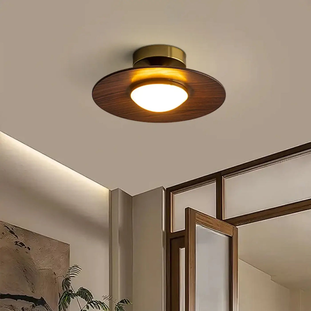 Plafonnier ambiance moderne haut de gamme marron élégant