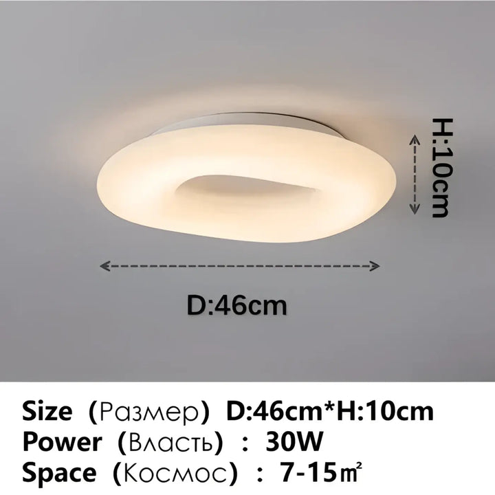 Plafonnier contemporain rond blanc led intérieur chic