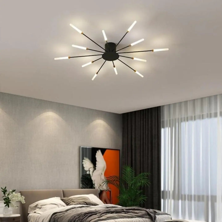 Plafonnier Design Italien Tubes Lumineux