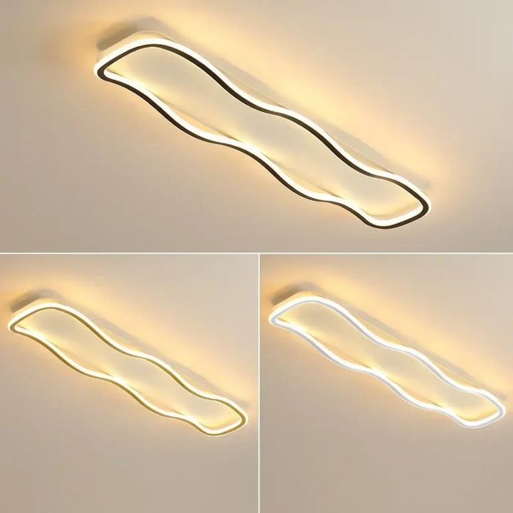 Plafonnier design moderne led ondulé élégance moderne