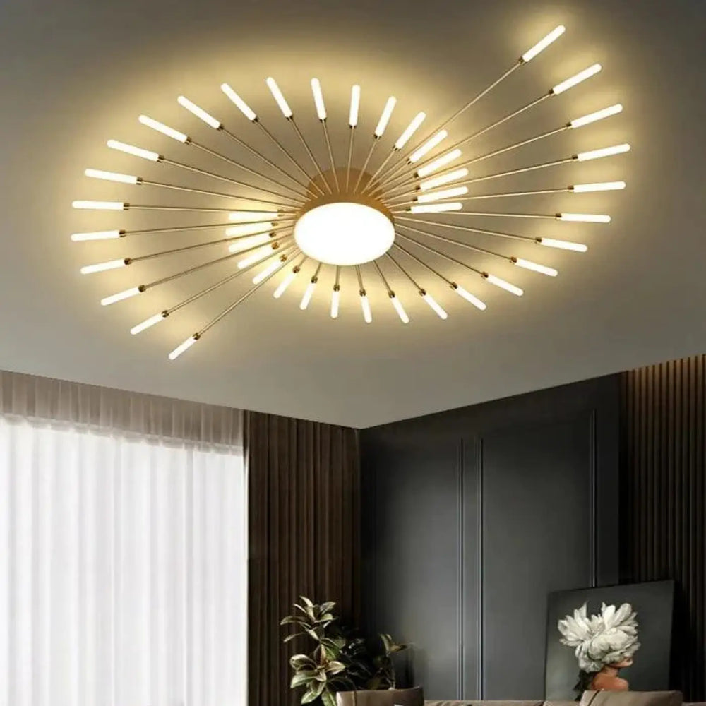 Plafonnier Design De Salon En Forme De Soleil