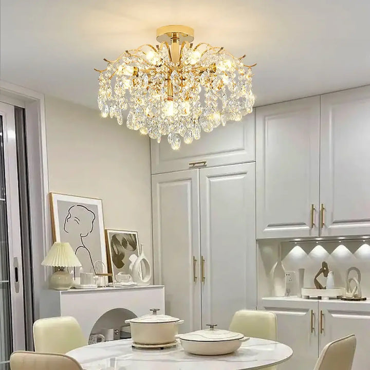 luxury crystal ceiling light post-modern living room Bedroom LED Lamp simple atmosphere dining room Chandelier AC95-260V