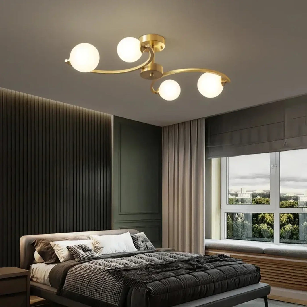 Designer Glass Ceiling Lamp Suspension Pendant Light for Living Dining Room Bedroom