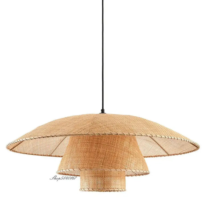 Plafonnier fleur en bois design naturel sculpté style beige