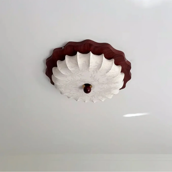 Plafonnier fleur sculptée avec lumière diffuse élégant