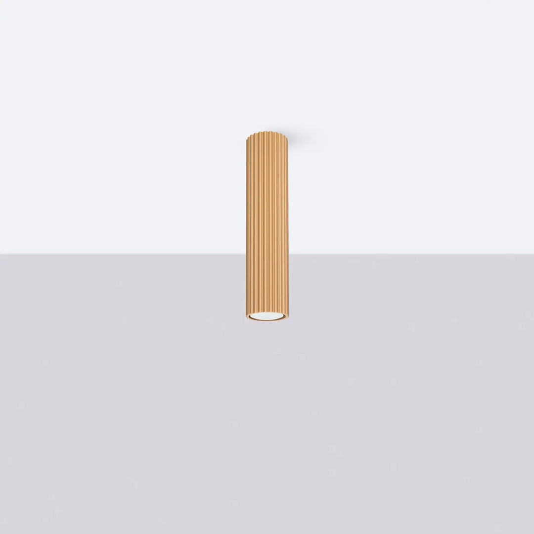 Luminaire plafonnier karbon 30 or avec finition laiton chaud et ampoules gu10 interchangeables design minimaliste