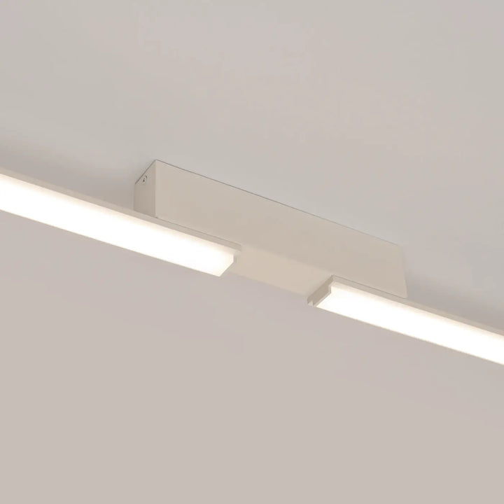 Luminaire plafonnier lagom 3000k beige avec deux bandes led éclairage plafond blanc lumière chaude plafonniers linéaires trois longueurs