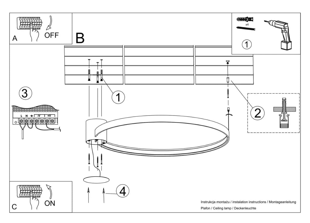 Luminaire plafonnier rio 110 blanc avec design unique et modules led pour une efficacité lumineuse élevée