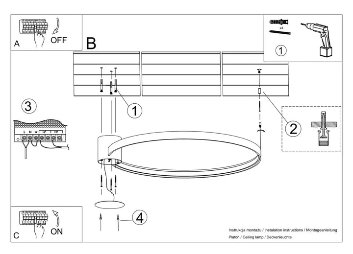 Luminaire plafonnier rio 110 blanc avec design unique et modules led pour une efficacité lumineuse élevée
