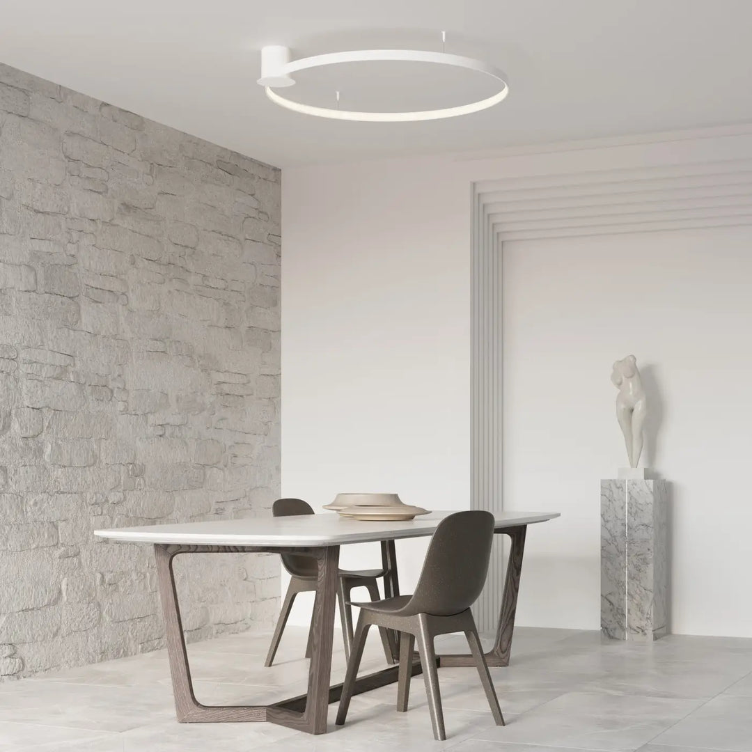 Luminaire plafonnier rio 110 blanc avec modules led et design unique offrant une efficacité lumineuse élevée