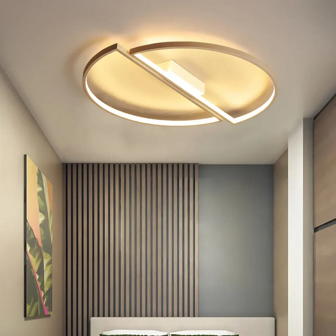 Plafonnier led cercle design moderne noir et blanc élégant