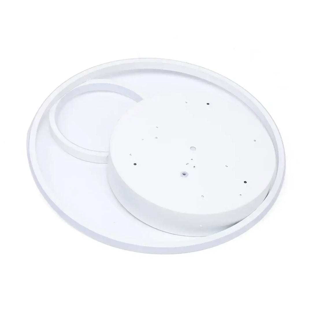 Plafonnier contemporain forme circulaire blanc raffinée