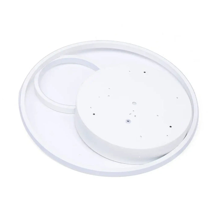 Plafonnier contemporain forme circulaire blanc raffinée
