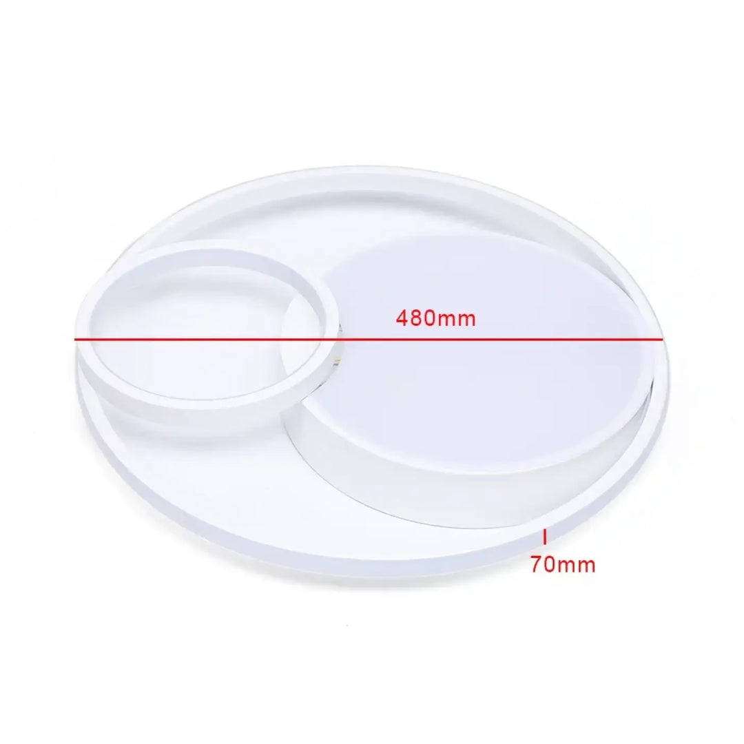 Plafonnier contemporain forme circulaire blanc raffinée