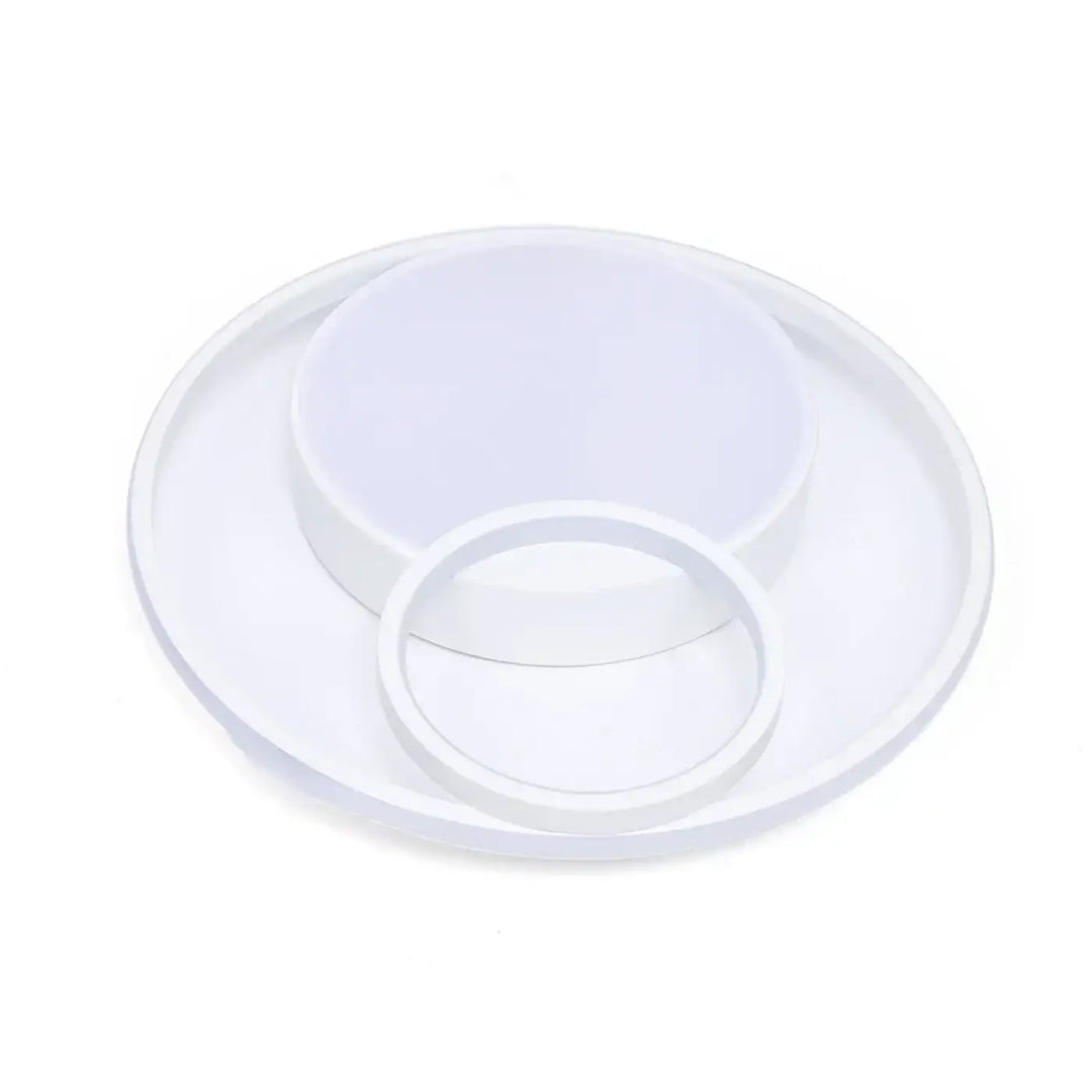 Plafonnier contemporain forme circulaire blanc raffinée