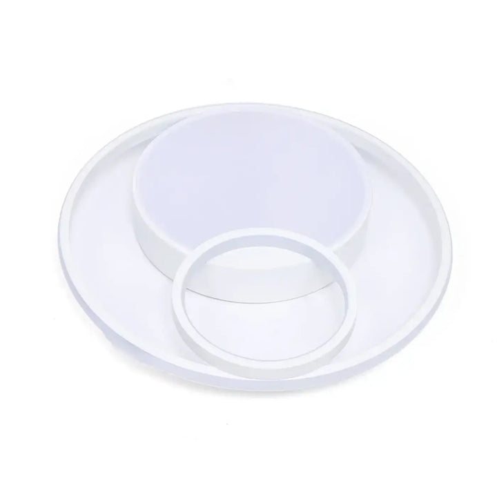 Plafonnier contemporain forme circulaire blanc raffinée