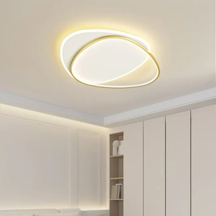 Plafonnier LED design ovale entrelacé

