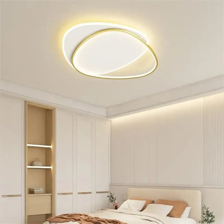 Plafonnier LED design ovale entrelacé

