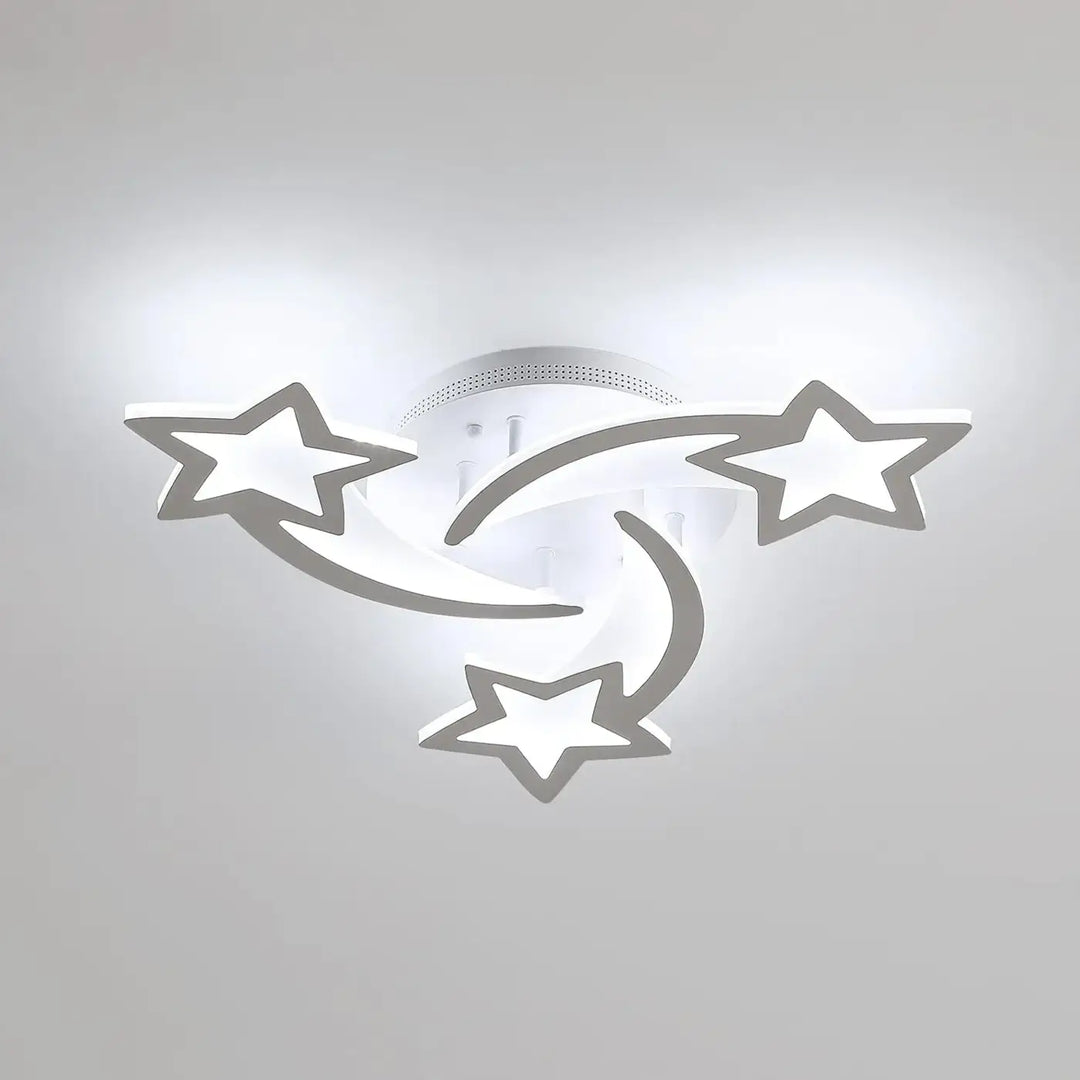 Plafonnier LED en forme d’étoiles entrelacées pour chambre d’enfant

