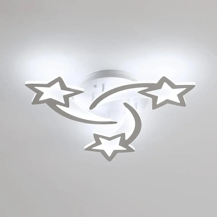 Plafonnier LED en forme d’étoiles entrelacées pour chambre d’enfant

