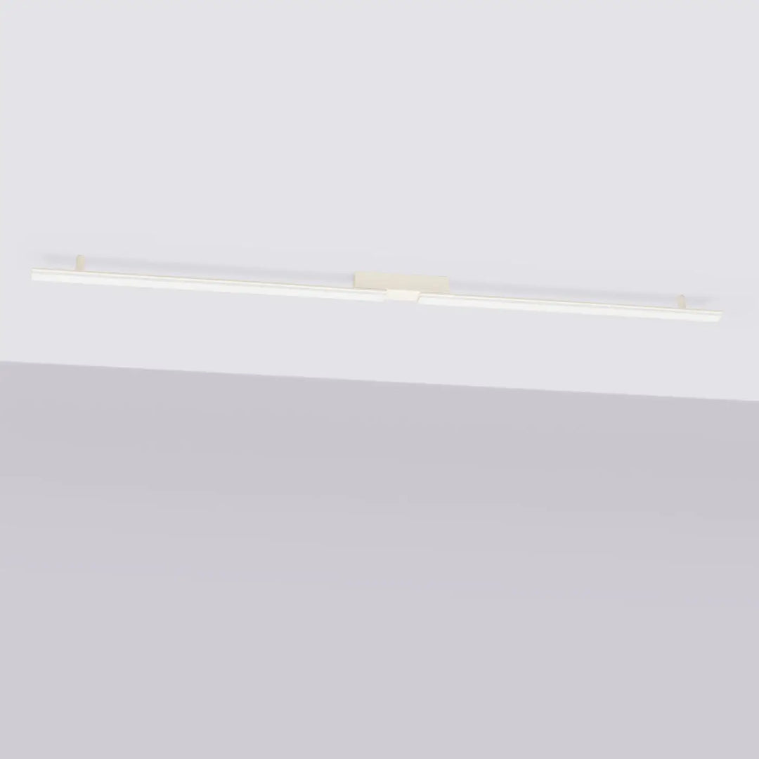 Luminaire plafonnier lagom beige 4000k avec profilé mince et finition blanche pour plafonniers linéaires et lumière chaude