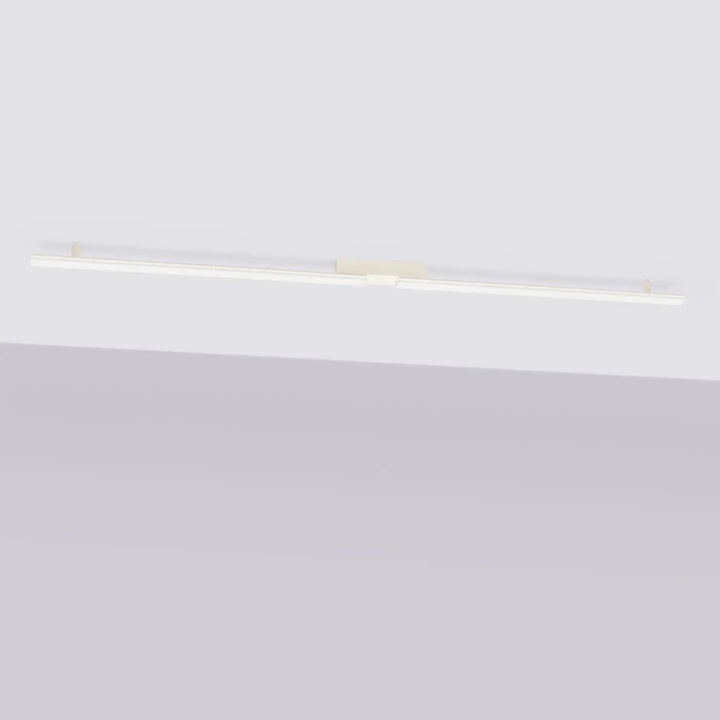 Luminaire plafonnier lagom beige 4000k avec profilé mince et finition blanche pour plafonniers linéaires et lumière chaude