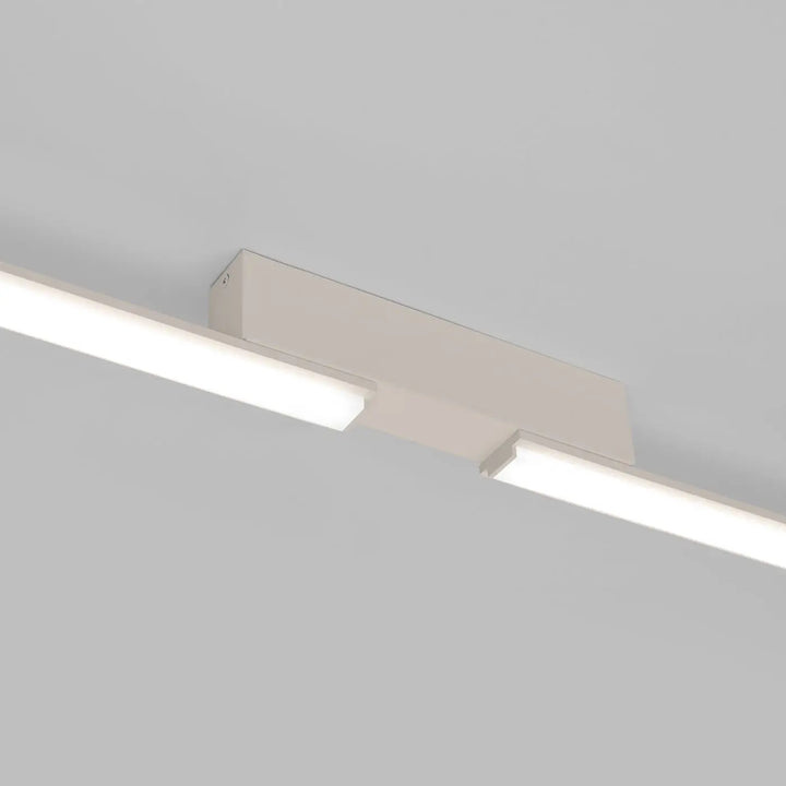 Plafonnier lagom beige moderne avec deux panneaux rectangulaires leds 4000k lumière chaude idéal comme plafonniers linéaires
