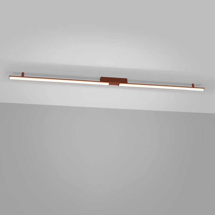 Luminaire plafonnier lagom 4000k rouge ocre en finition cuivre avec design minimaliste et excellente finition