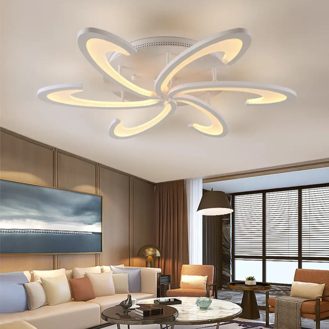 Plafonnier led moderne design artistique lumineux blanc