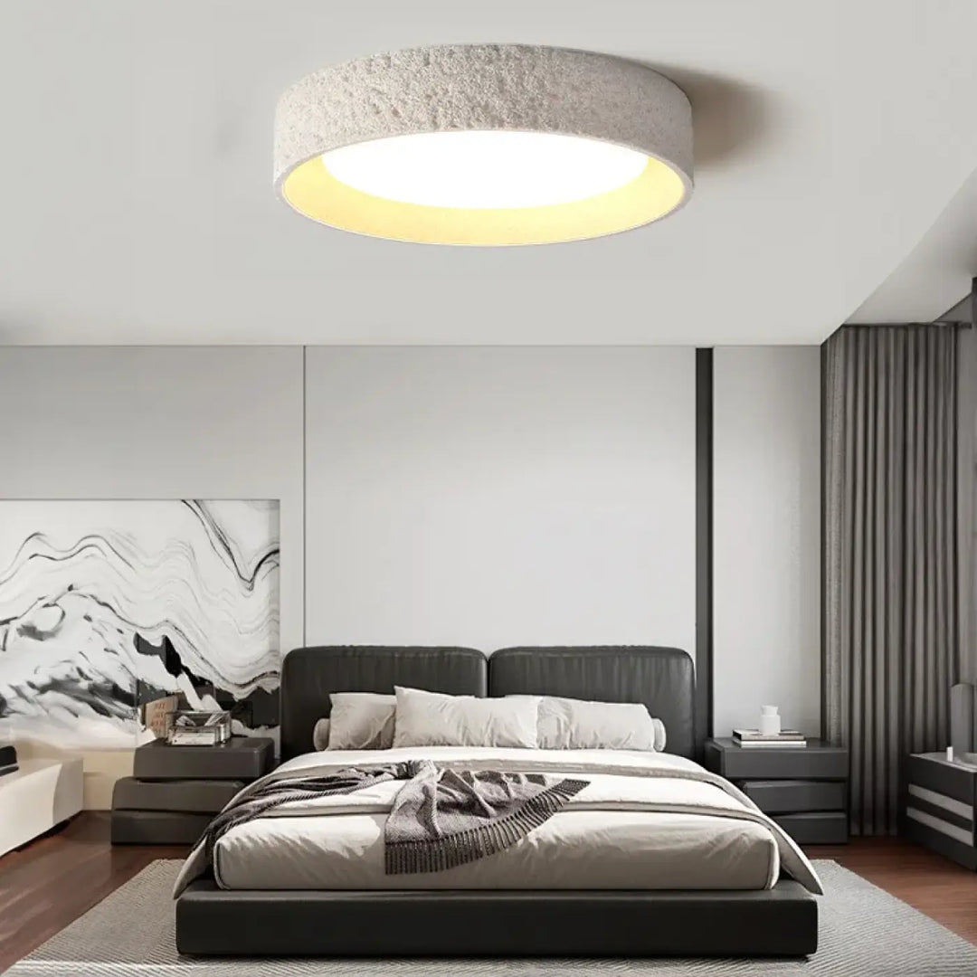 Plafonnier led en résine design moderne en blanc contemporain
