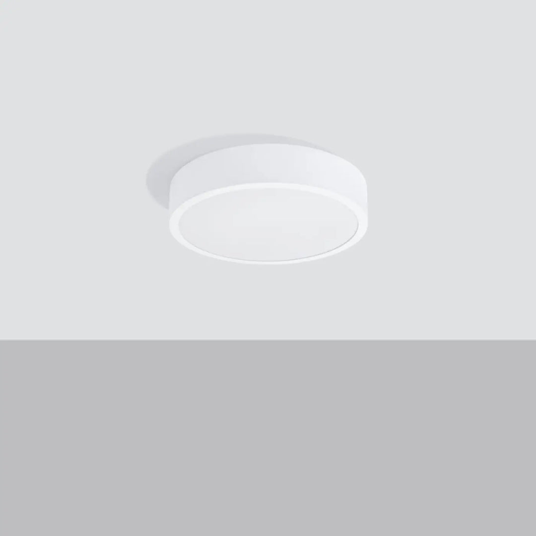 Luminaire plafonnier blanc onyx 30 led 3000k avec design minimaliste idéal pour plafond rond et couleurs intemporelles