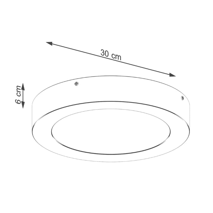 Luminaire plafonnier onyx 30 noir led 3000k plafond rond avec design minimaliste facile à nettoyer sans poussière s’accumule