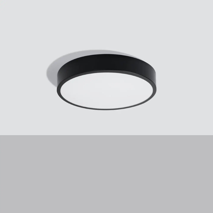 Luminaire plafonnier onyx 40 noir led 3000k plafond rond avec design moderne et finition mate pour recherche d’un éclairage aux couleurs intemporelles