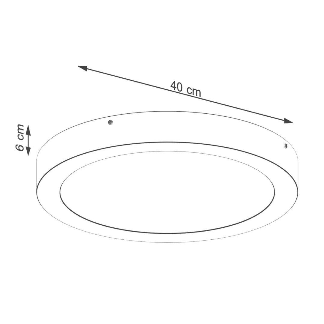 Luminaire plafonnier onyx 40 noir led 3000k plafond rond avec deux anneaux concentriques pour recherche d’un éclairage aux couleurs intemporelles