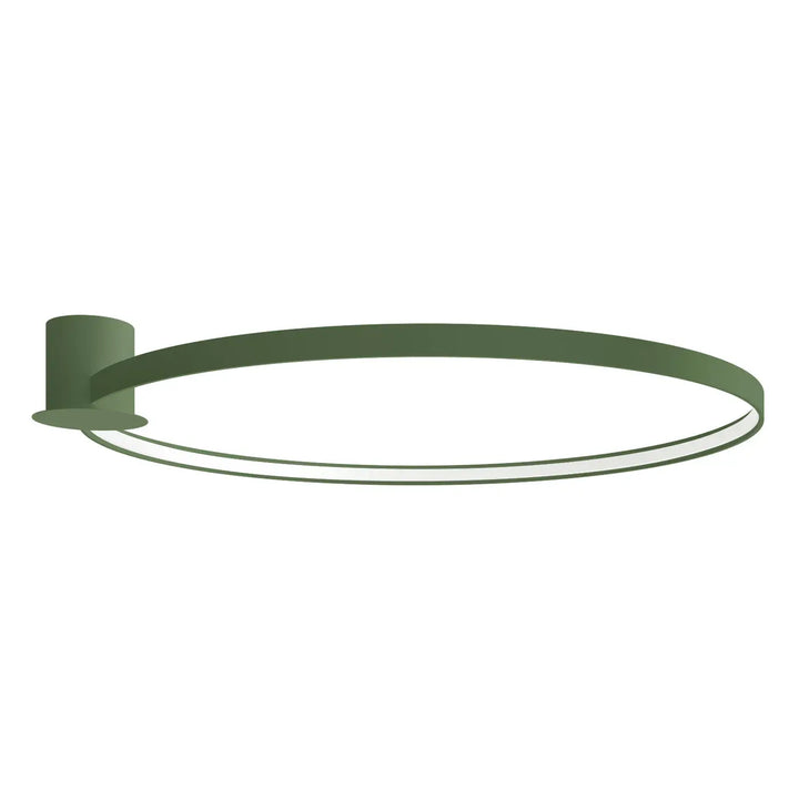 Luminaire plafonnier rio 110 vert olive avec anneaux led modernes et finition métallique élégant de la collection rio allient