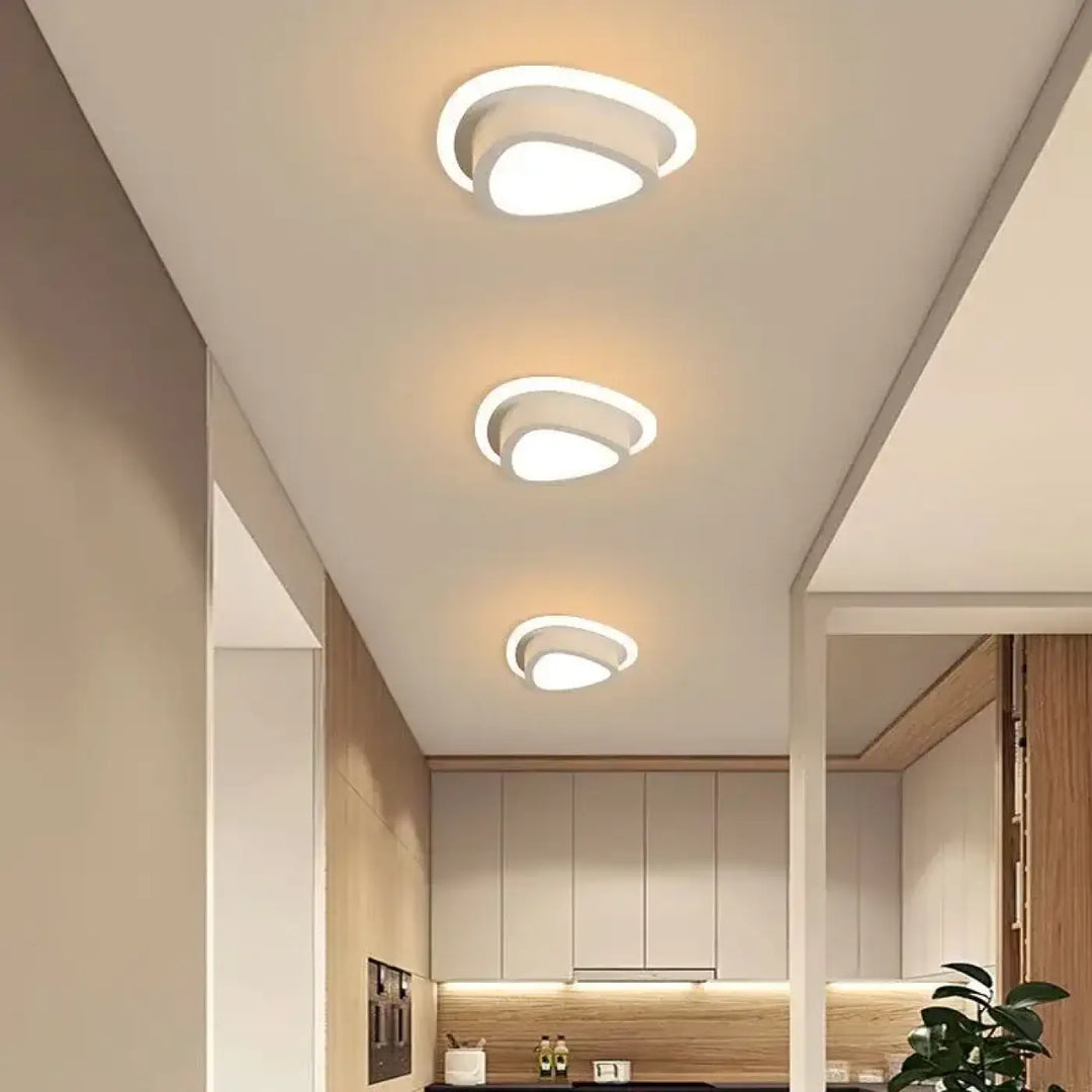 Plafonnier luminaire design led en forme sculptée élégant