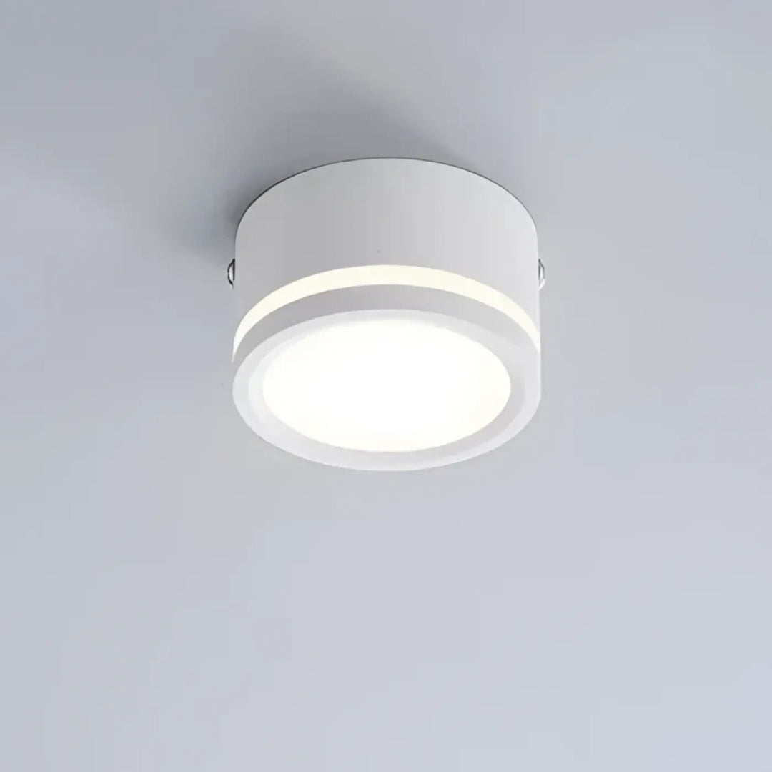 Plafonnier luminaire rond au style minimaliste noir ou blanc