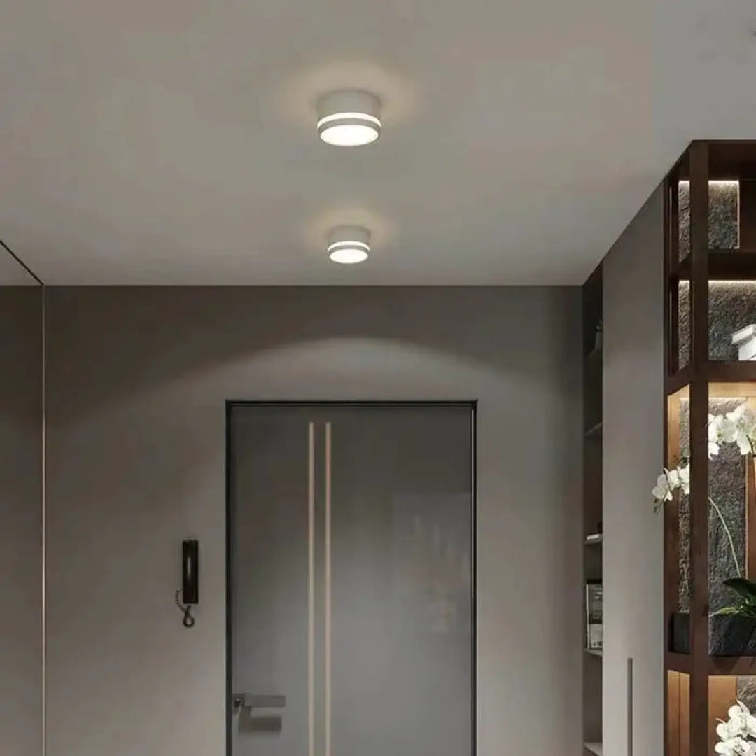 Plafonnier luminaire rond au style minimaliste noir ou blanc