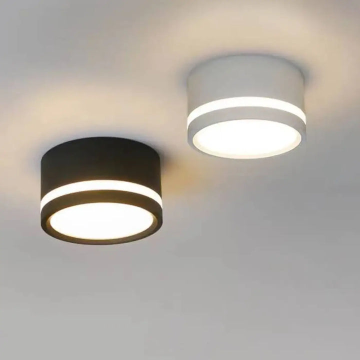 Plafonnier luminaire rond au style minimaliste noir ou blanc