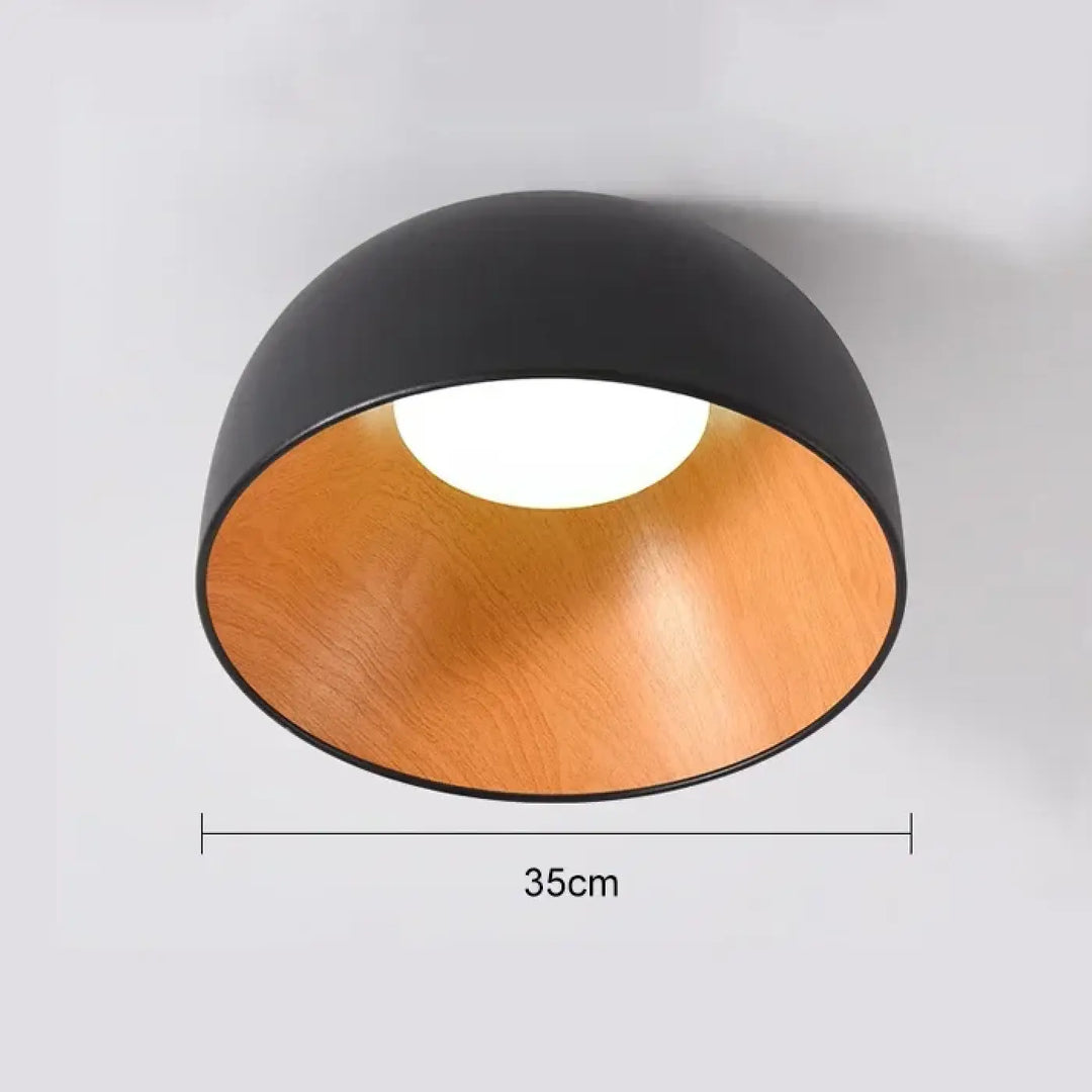 Nordic Led Ceiling Lights for Dining Room Cabinets Bedroom Ceiling Lamp Black and White Wood Grain Home Decor Light