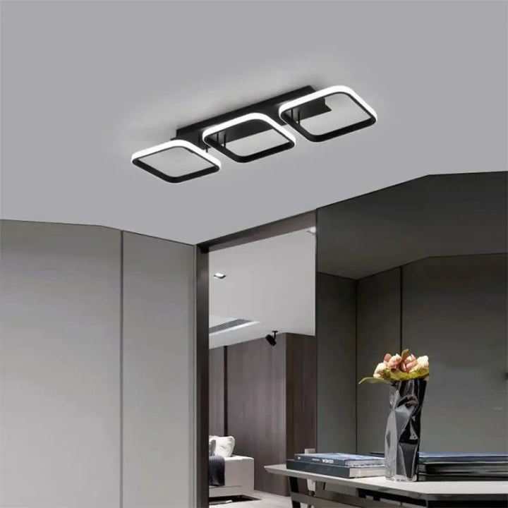 Plafonnier Minimaliste LED Avec Cercles Ou Carrés

