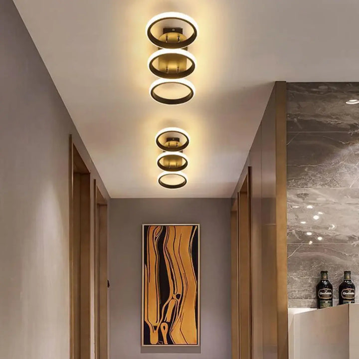 Plafonnier Minimaliste LED Avec Cercles Ou Carrés

