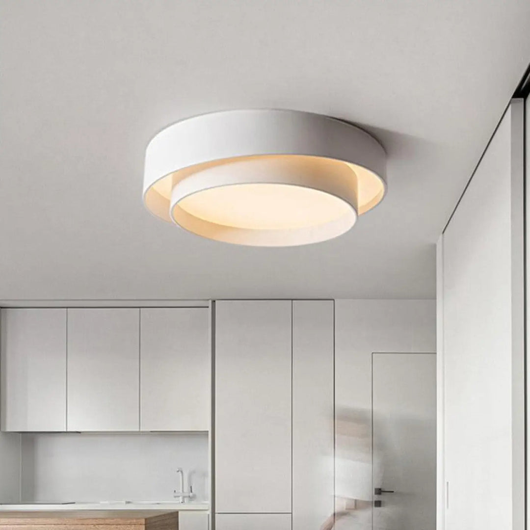 Plafonnier Moderne Blanc à Design Circulaire