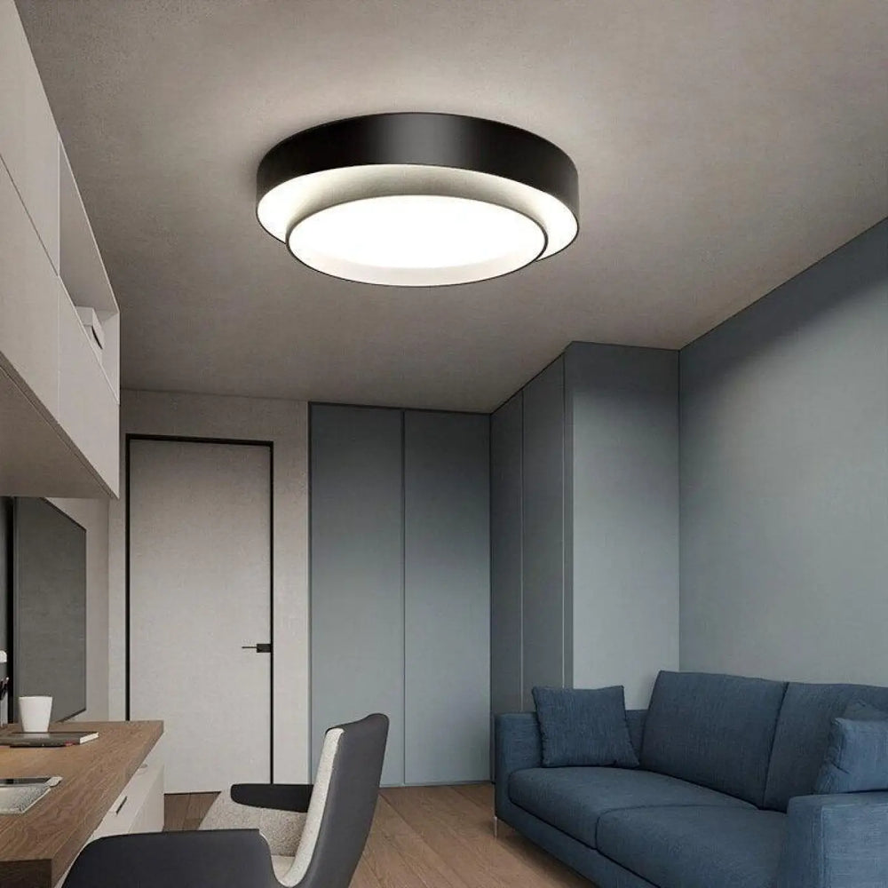 Plafonnier Moderne Blanc à Design Circulaire