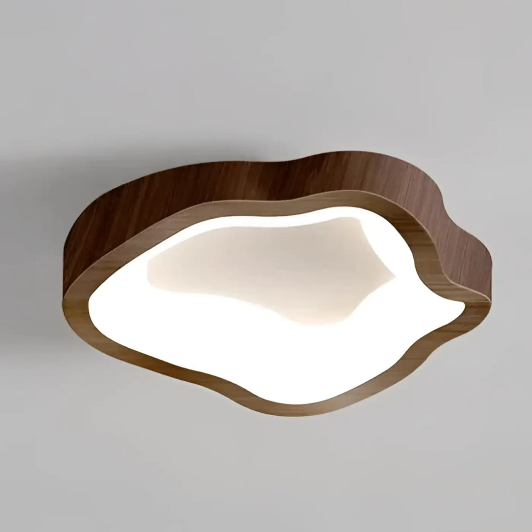 Plafonnier moderne en bois au style contemporain et design épuré