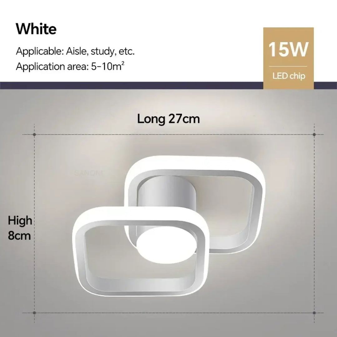Plafonnier moderne minimaliste doré au design épuré et élégant